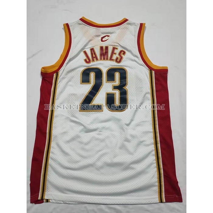 Maillot Cleveland Cavaliers LeBron James NO 23 Mitchell & Ness 2003-04 Blanc